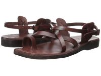 Cheap Jerusalem Sandals Toe Ring Sandals for Men - The Good Shepherd Buckle - Mens - Brown On Sale
